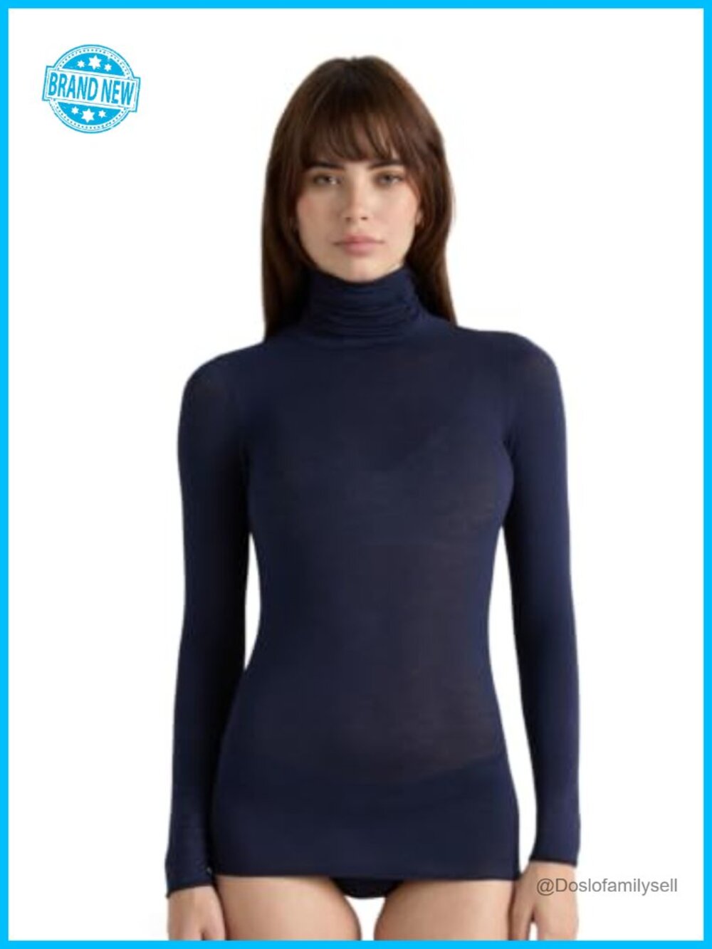 Modal Cashmere Blend High Neck Turtleneck Top Lightweight Layering